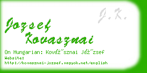 jozsef kovasznai business card